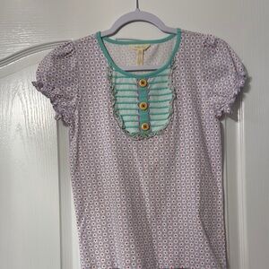 Matilda Jane White and Blue Short Sleeve Tee